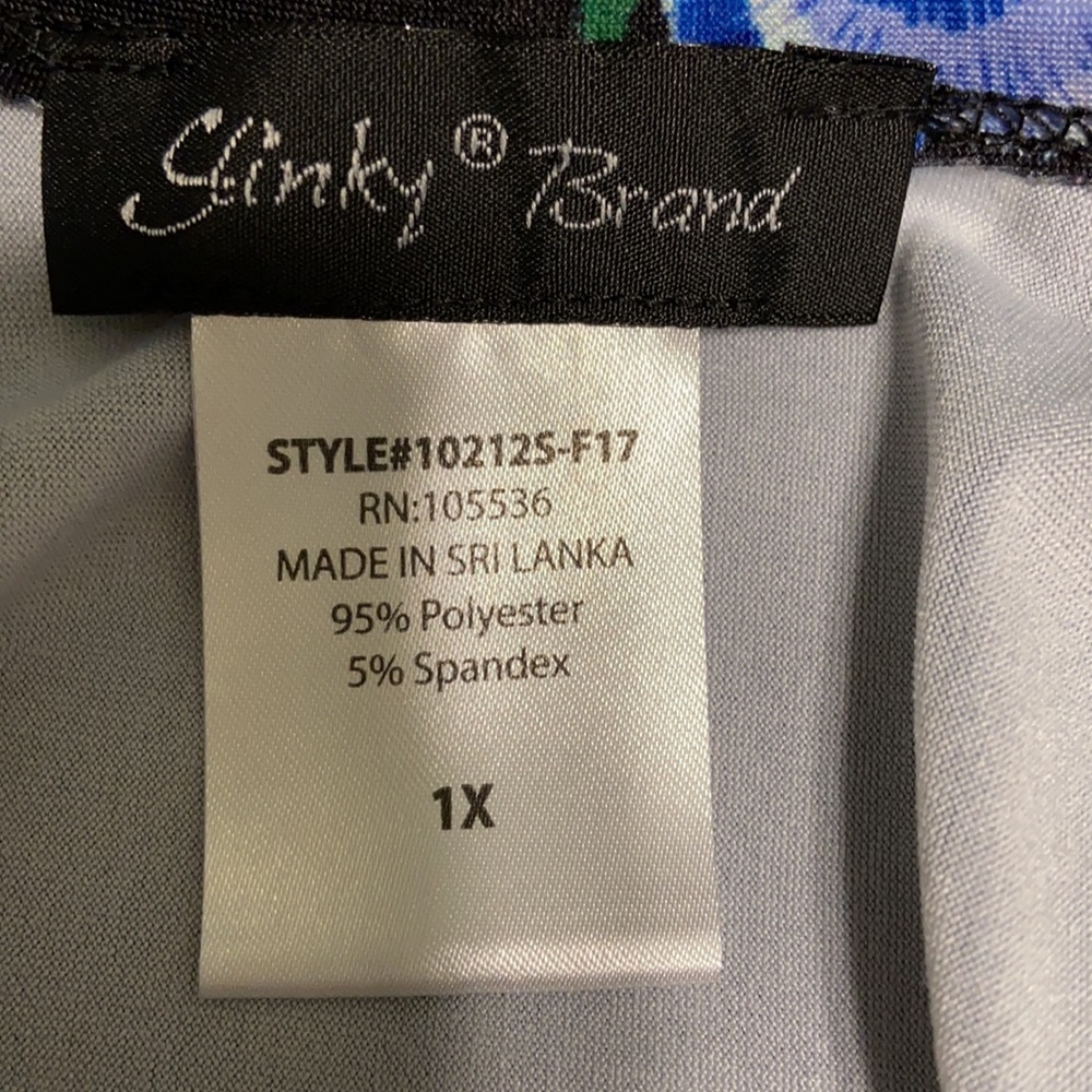 Slinky Brand Bright Floral Tunic 1X EUC - Picture 6 of 6
